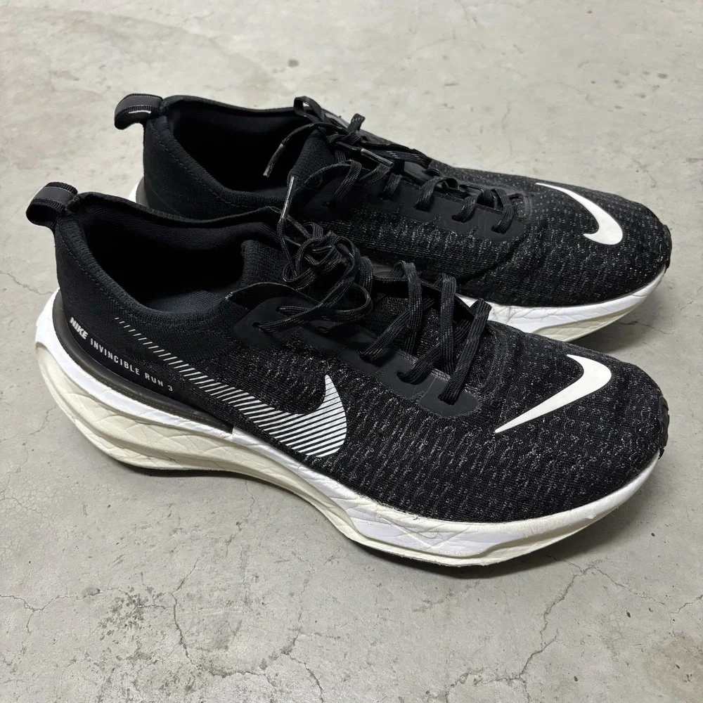 Nike Zoomx Invincible Run 3 Black White Men's US 12 FN1187-001 Running Shoes